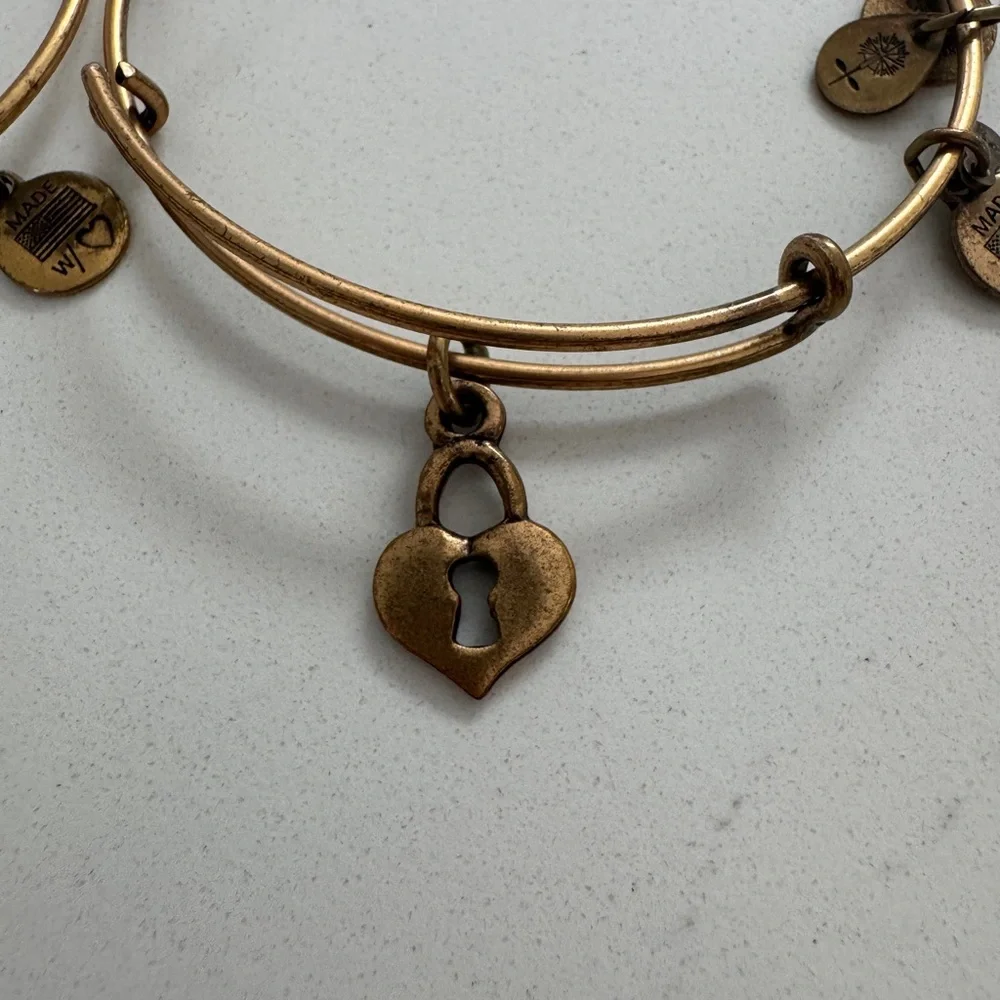 Alex & Ani Gold Charm Bracelet Set